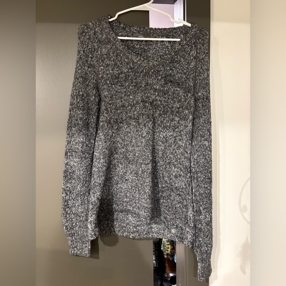 Prana Charcoal V-Neck Women's Sweater